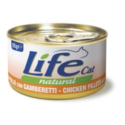 Life Cat Pollo e Gamberetti 85g umido gatto