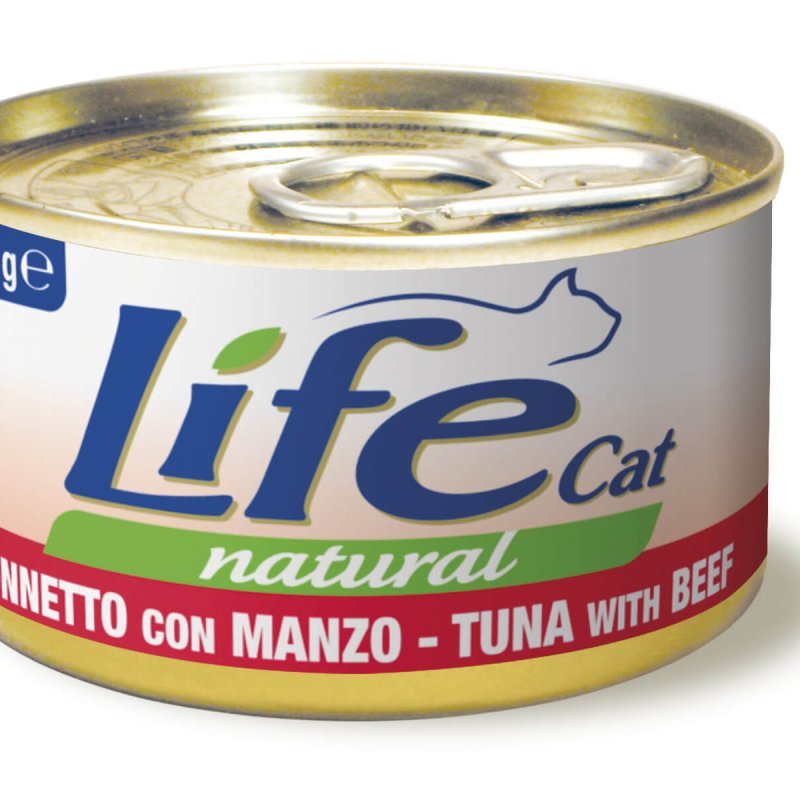 Life Cat Tonno e Manzo 85g umido gatto