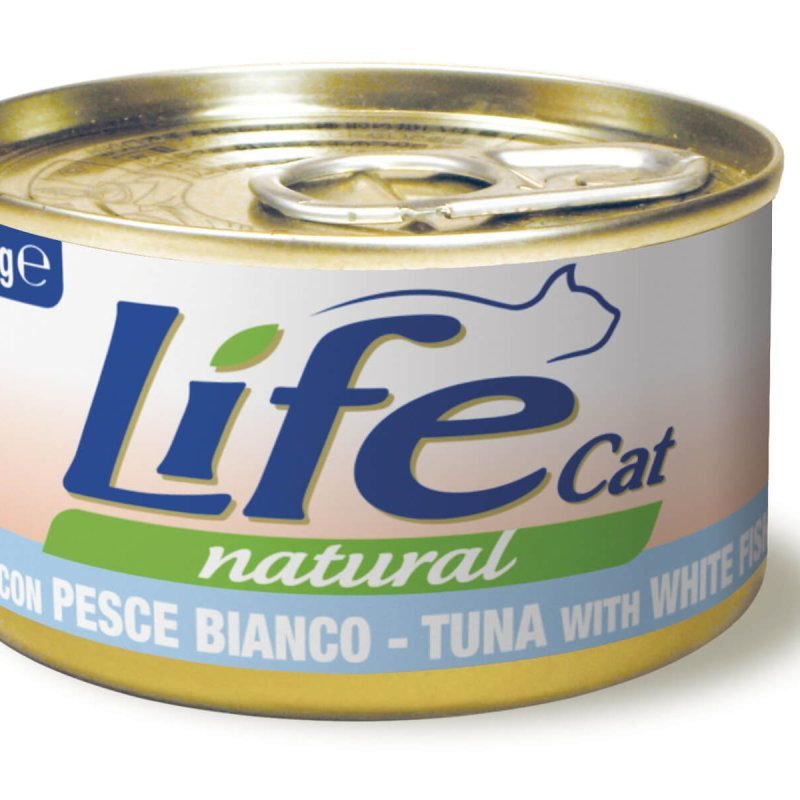 Life Cat Tonno e Pesce Bianco 85g umido gatto