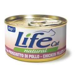 Life Cat filetti di Pollo con Prosciutto 85g umido gatto