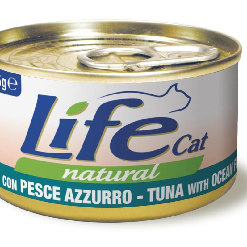 Life Cat Tonno con Pesce Azzurro 85g umido gatto