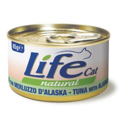 Life Cat Tonno con Merluzzo d'Alaska 85g umido gatto