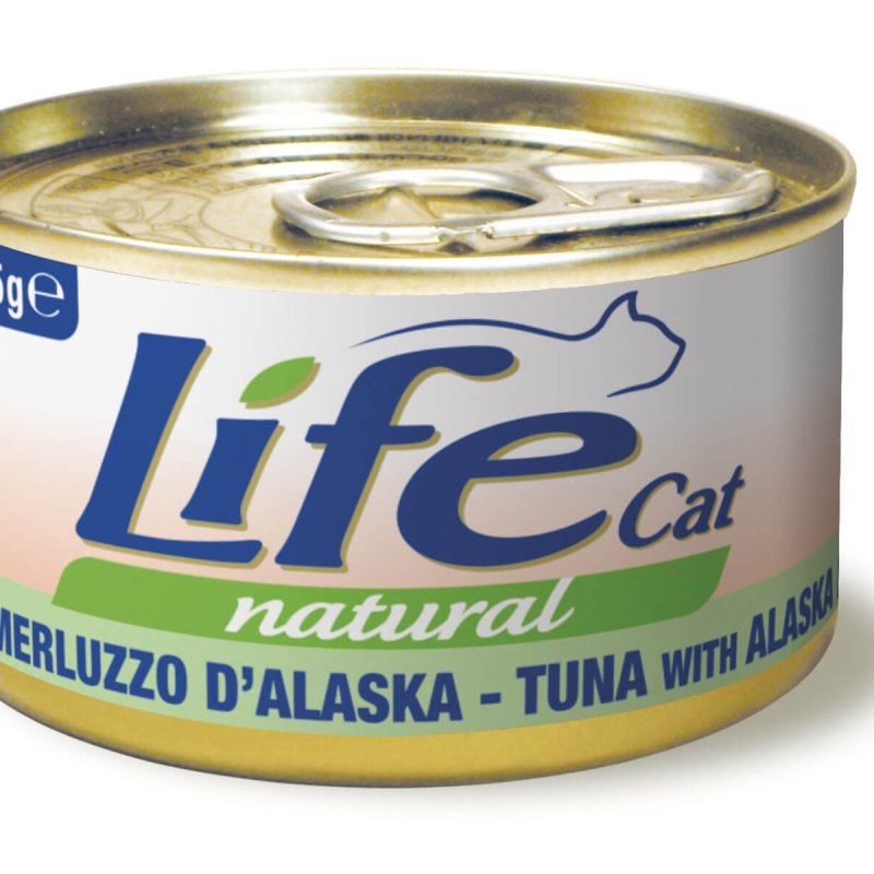 Life Cat Tonno con Merluzzo d'Alaska 85g umido gatto