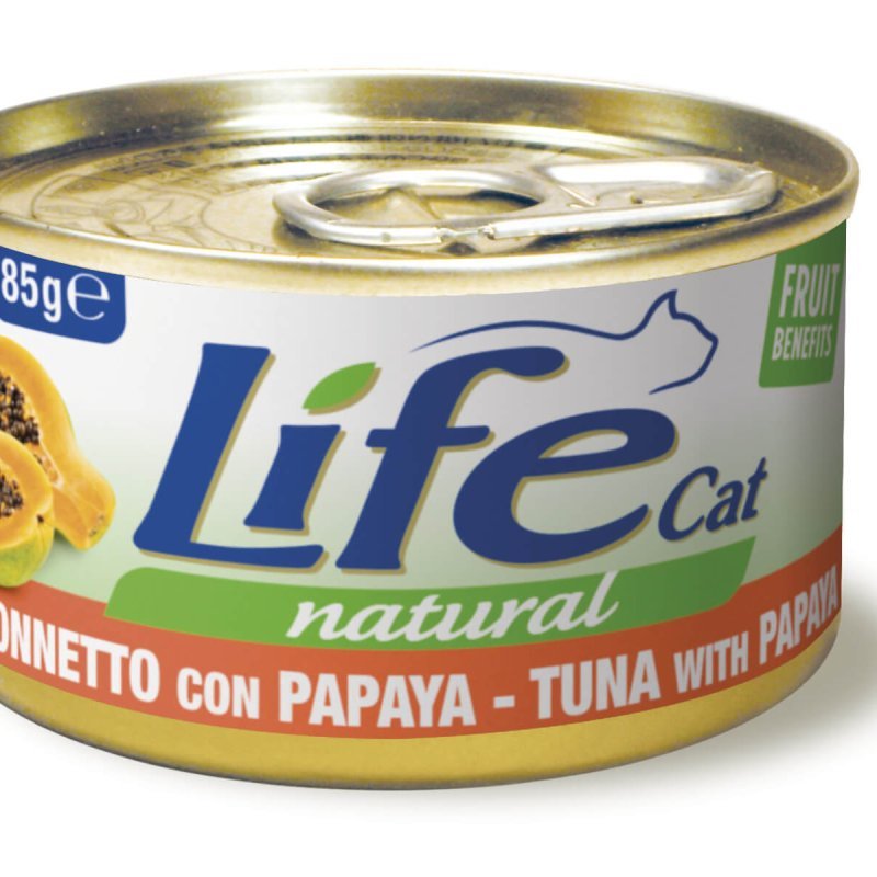 Life Cat Tonnetto con Papaya 85g umido gatto