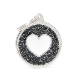 Medaglietta Shine Cerchio con Cuore colori vari