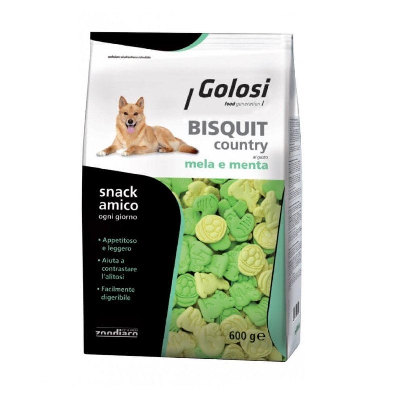 Golosi Biscotti Country Mela e Menta 600g per cani