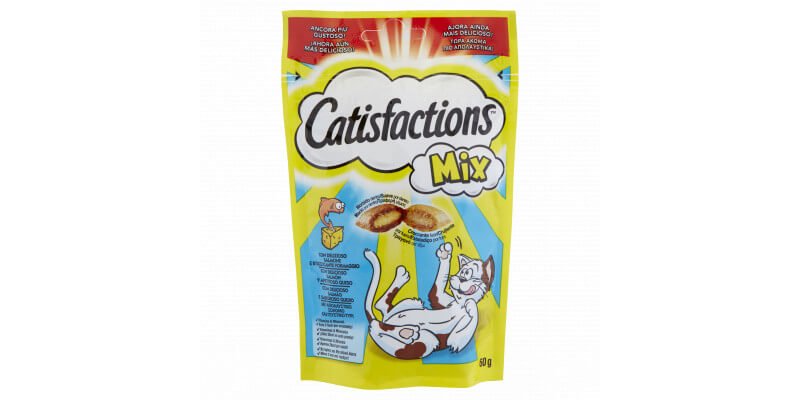 Catisfaction Mix al Salmone e Formaggio 60g snack per gatti