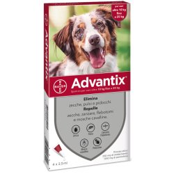 Advantix Cani 10-25 Kg 4 pipette pulci zecche per cane