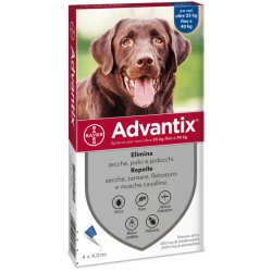 Advantix Cani 25-40 Kg 4 pipette pulci zecche per cane