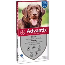 OFFERTA! Advantix Cani 25-40 Kg 4 pipette pulci zecche per cane