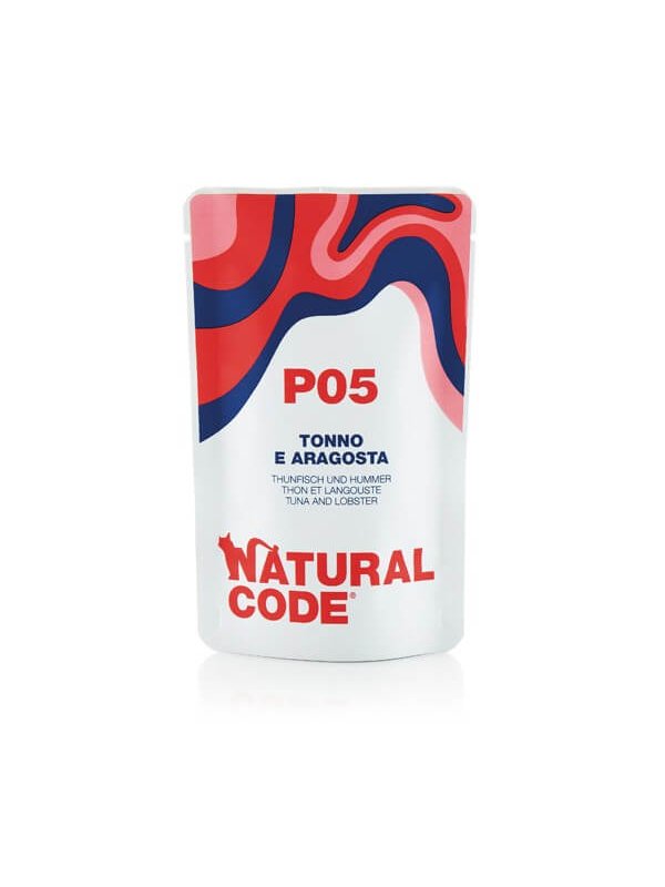 Natural Code Busta P05 Tonno e Aragosta 70g umido gatto