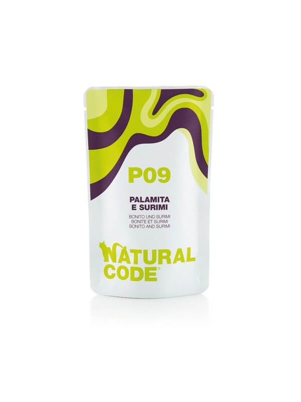 Natural Code Busta P09 Palamita e Surimi 70g umido gatto
