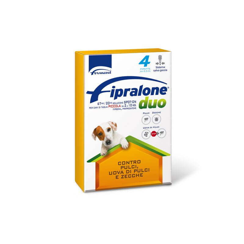 Fipralone Duo Spot-On Cane 2-10kg 4 pipette