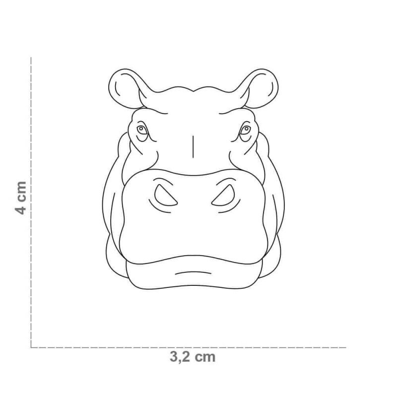 Medaglietta Ippopotamo