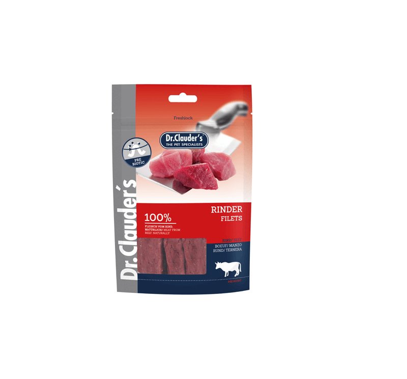Dr. Clauder's Filet al manzo 80g snack per cani in filetti