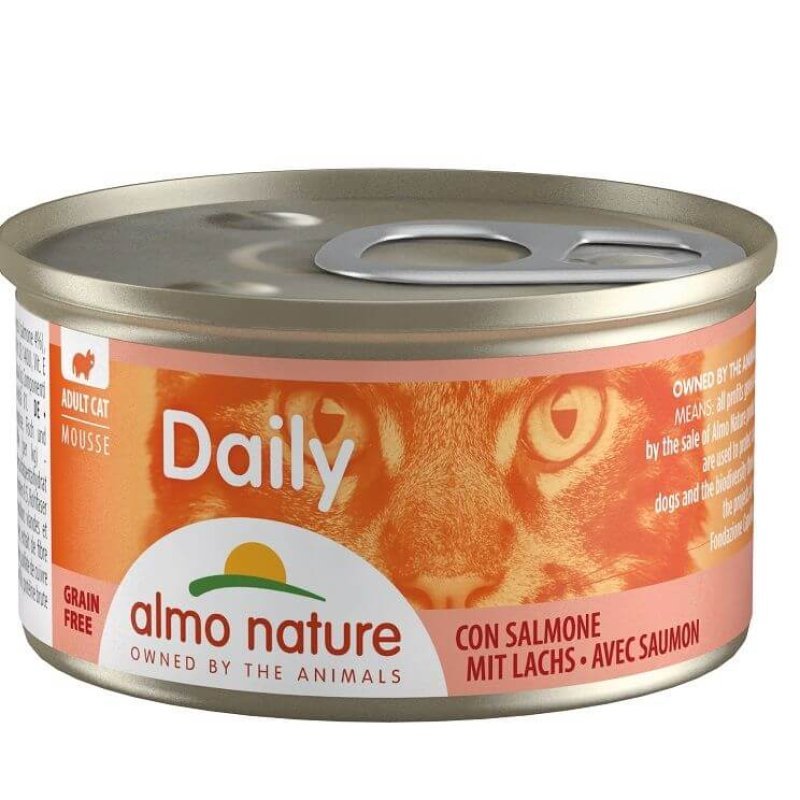 Almo Nature Daily Menù Mousse con salmone 85g umido gatto