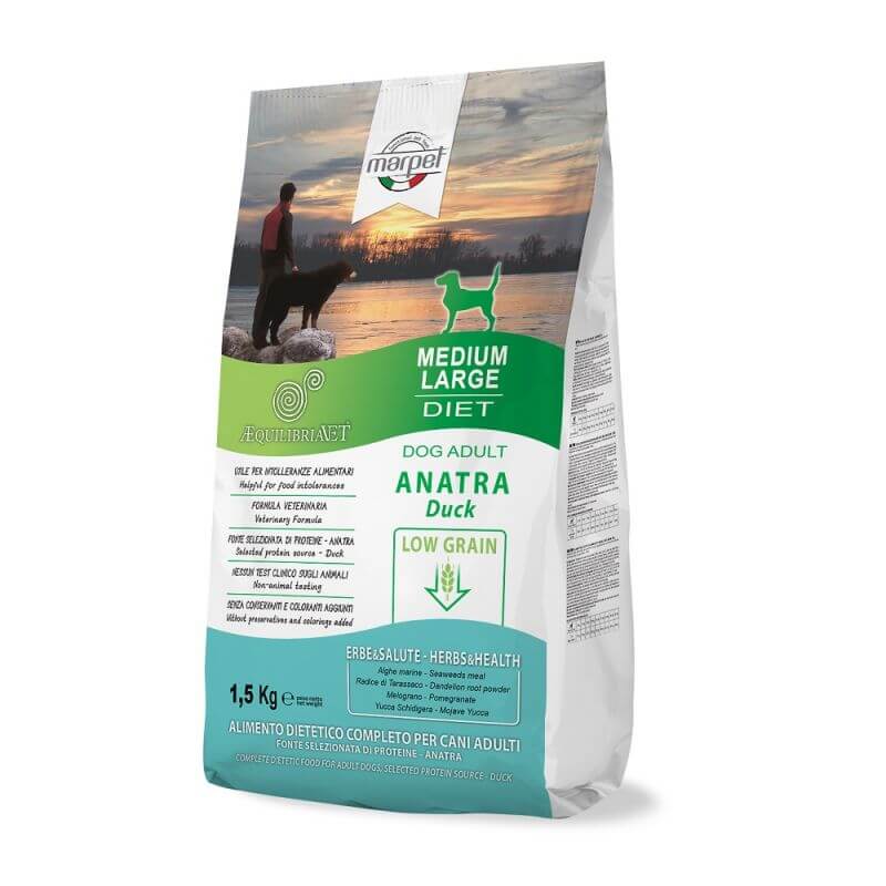 Equilibria Dog 100% Anatra Low Grain Adult Medium Large 1,5kg