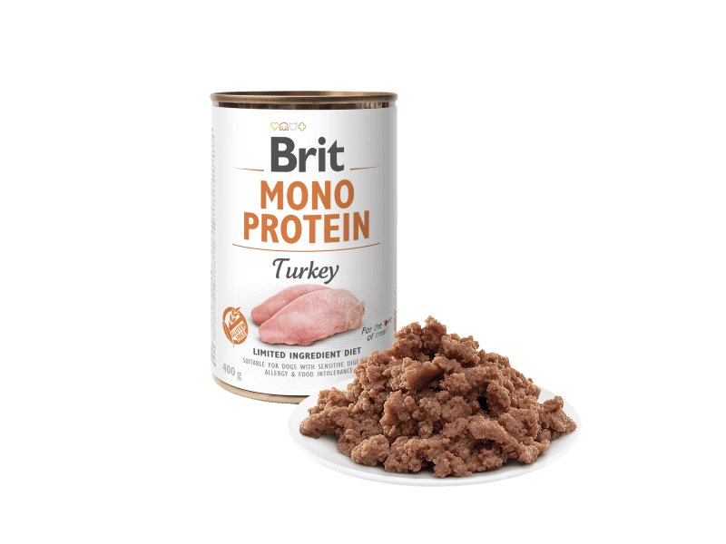 Brit Mono Protein Turkey 400g umido cane gluten free