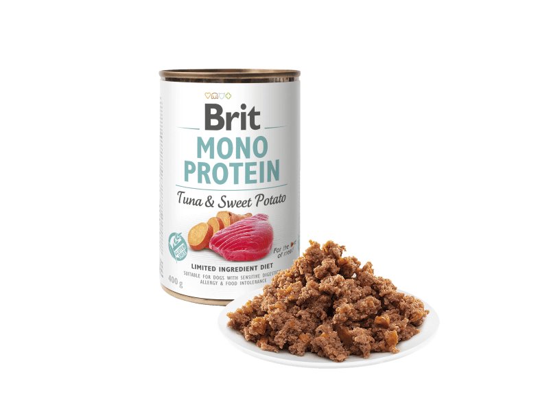 Brit Mono Protein Tuna & Sweet Potato 400g umido cane gluten free