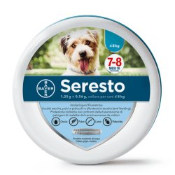 Seresto collare per Cani fino a 8kg contro pulci e zecche