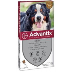 Advantix Cani oltre i 40 Kg 4 pipette pulci zecche per cane