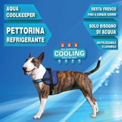 Aqua Coolkeeper Pettorina Survival rinfrescante Pacific Blue per cane
