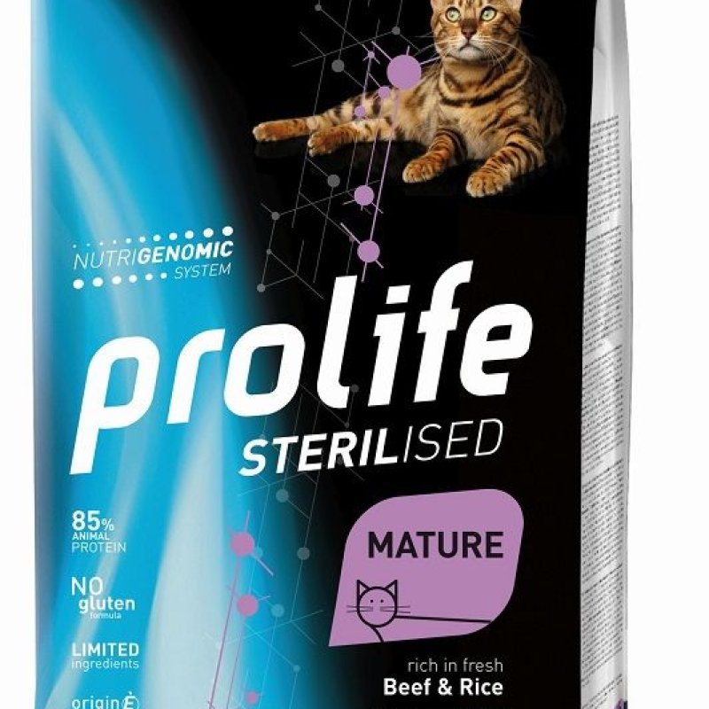 Prolife Manzo e Riso Adult Mature Nutrigenomic crocchette gatto