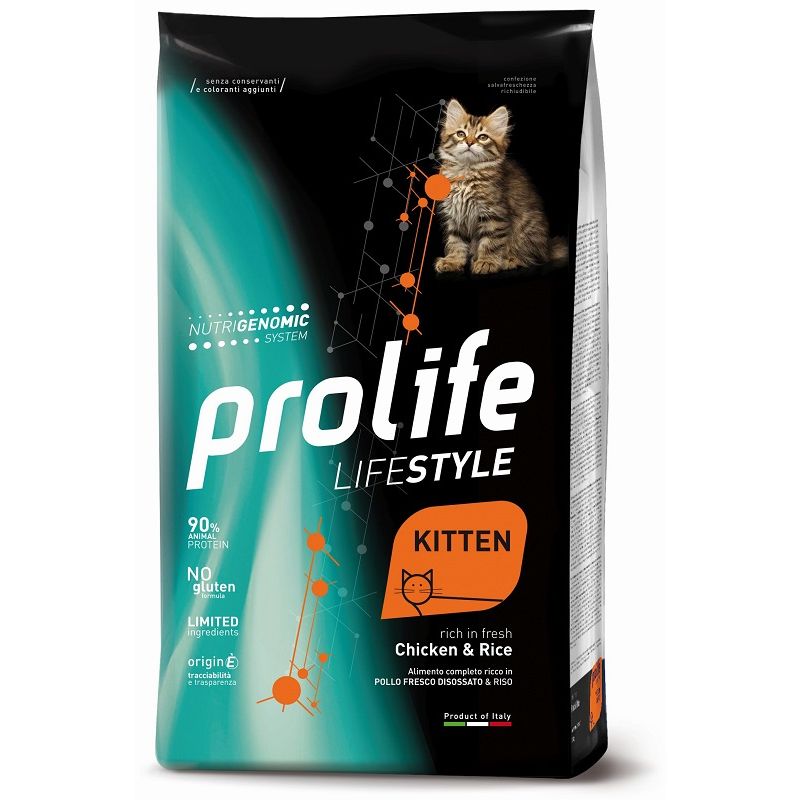 Prolife Pollo e Riso 7kg Nutrigenomic crocchette gattino