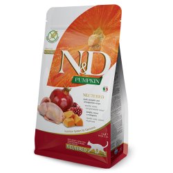 N&D Neutered Quaglia, Zucca e Melograno 1,5kg Grain Free crocchette gatto sterilizzato