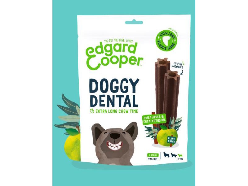 Edgard&Cooper Doggy Dental Small Mela e Eucalipto 110g snack per cani