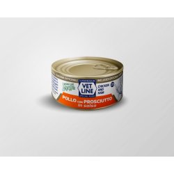 Vet Line Pollo con Prosciutto in salsa 70g umido gatto