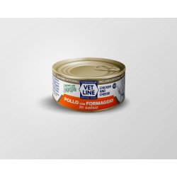 Vet Line Pollo con Formaggio in salsa 70g umido gatto