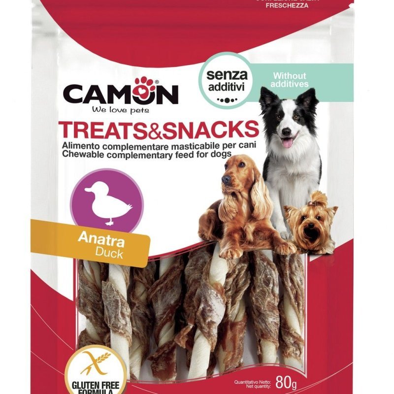 Camon Stick Masticabili al Petto d'Anatra 80g snack per cani