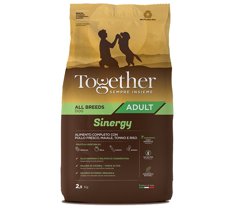 Together Sinergy Adult Pollo Maiale e Tonno 12kg all breeds crocchette cane