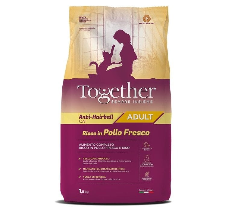 Together Adult Cat Hairball Pollo fresco crocchette gatto Together Adult Cat Hairball Pollo fresco crocchette gatto