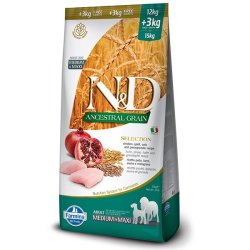 N&D Selection Adult Pollo e Melograno Medium Maxi 15kg ancestral crocchette cane