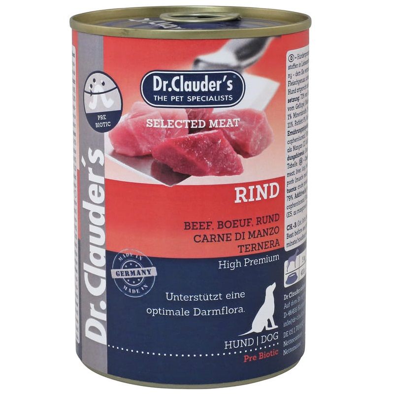 Dr. Clauder's Manzo 400g Selected Meat umido cane