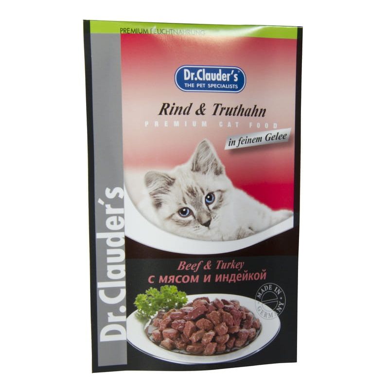 Dr. Clauder's Manzo e Tacchino 100g umido gatto in salsa