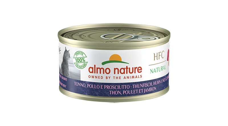 Almo Nature HFC Natural Tonno, Pollo e Prosciutto 70g