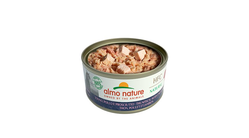 Almo Nature HFC Natural Tonno, Pollo e Prosciutto 70g