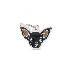 Medaglietta Cane Chihuahua Nero NEW