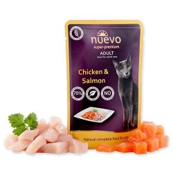 Nuevo Pollo e Salmone 85g umido gatto