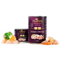 Nuevo Adult Pollo e Gamberetti 200g umido gatto