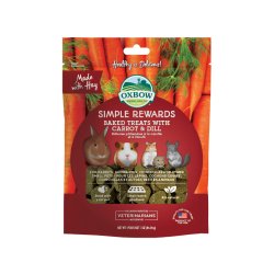 Oxbow Simple Rewards Baked Treats con Carota e Aneto 85g snack per roditori