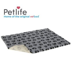 Vetbed Grey & Black Paws antiscivolo tappetino vet bed originale inglese by Petlife