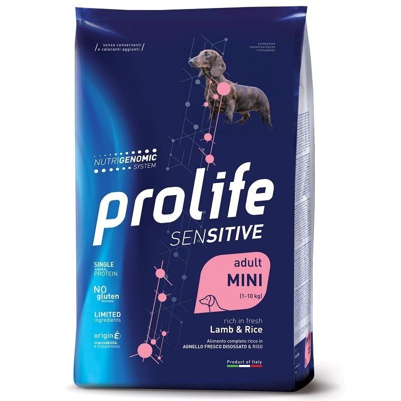 Prolife Mini Agnello e Riso Nutrigenomic crocchette cane