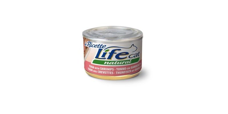 Life Cat Tonno con Gamberetti 150g umido gatto