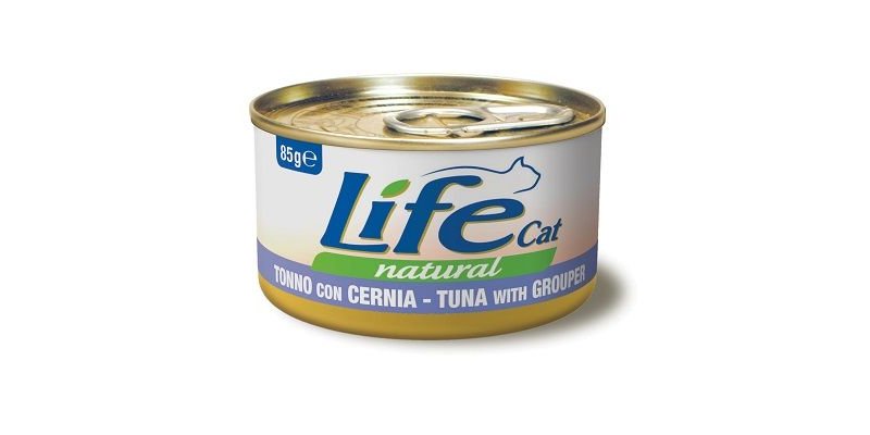 Life Cat Tonno con Cernia 85g umido gatto
