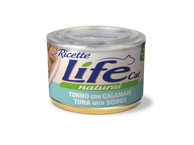 Life Cat Tonno con Calamari e Fagiolini 150g umido gatto
