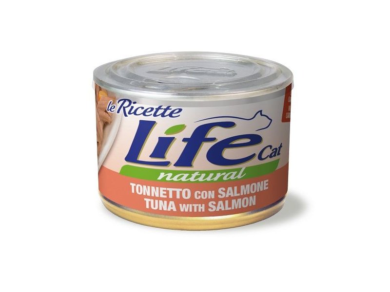 Life Cat Tonnetto con Salmone e carote 150g umido gatto